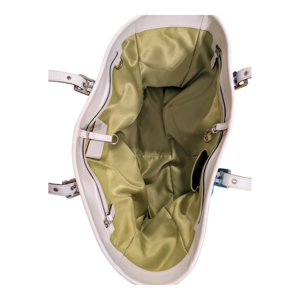 Coach Multicolor Suede Patchwork Tote - Blue, Yel… - image 6